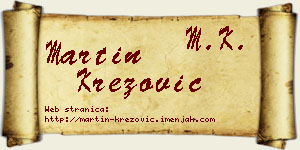 Martin Krezović vizit kartica